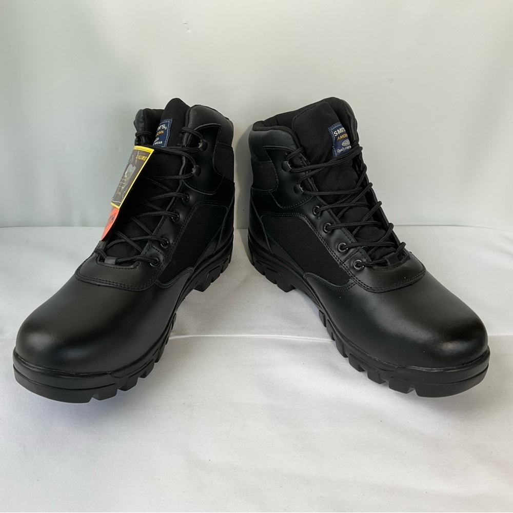 Smith's American Black Waterproof Work Boots Size 12W New !!!